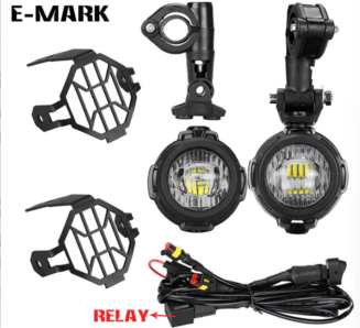 Προβολάκια αλουμινίου LED σετ με καλώδια (2 X 20W)  4000 Lumen 6000 kelvin & γριλια προστασιας