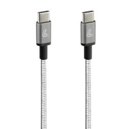 ΚΑΛΩΔΙΟ ΦΟΡΤΙΣΗΣ/ΜΕΤΑΦΟΡΑΣ ΔΕΔΟΜΕΝΩΝ USB TYPE C>USB TYPE C  IRON 2.0 3000mA/60W ΑΣΗΜΙ 100cm LAMPA - 1 ΤΕΜ.