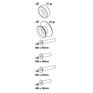 ΒΙΔΕΣ ΣΤΗΡΙΞΗΣ ΠΕΤΑΛΟΥ 6/8mm ΓΚΡΙ